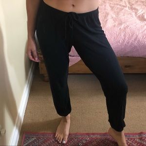 Victoria’s Secret black ribbed sleep jogger